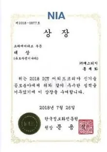 NIA 크리에이티브부문 대상 (2018)